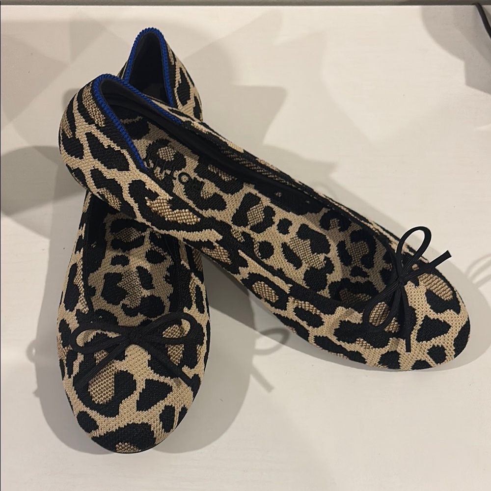 Rothys Leopard Print Ballet Flats
